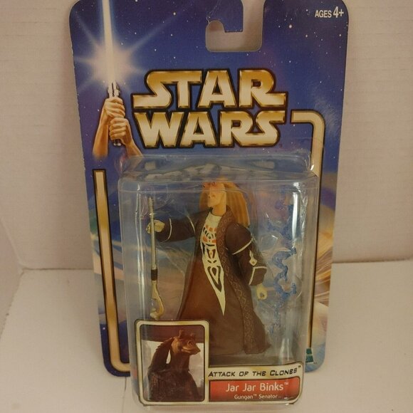 STAR WARS Attack of the Clones JAR JAR BINKS Gungan Senator 3.75" Action Figure - Picture 1 of 3